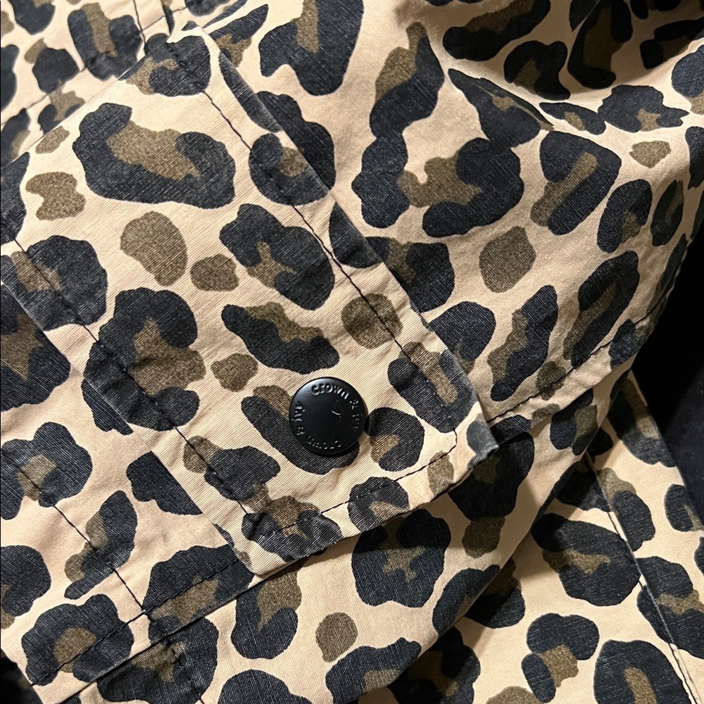 Leopard Print Rain Jacket with Hood - Picture 6 of 8